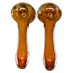 4.5" Gold Fumed Honeycomb Head Spoon Hand Pipe - (Pack of 2) [STJ63]
